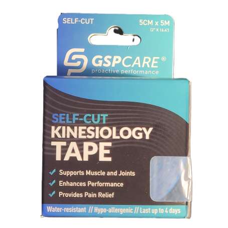 Bande de Kinésiologie Tape Sportif Strap en Coton Élastique Bleu