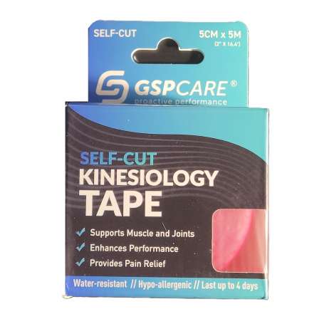 Bande de Kinésiologie Tape Sportif Strap en Coton Élastique Rose