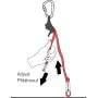 Longe Réglable PIP Guide Rouge  Rock Empire