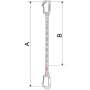 Dégaine Rigide Long Arm Sangle 38 cm Rouge Rock Empire