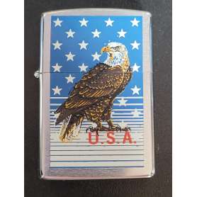 Zippo 1 USA Aigle Pygargue Couleur Etoile Etats-Unis Total Juillet 1991 Entièrement neuf