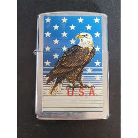 Zippo 2 USA Aigle Pygargue Couleur Etoile Etats-Unis Total Mars 1990 Entièrement neuf
