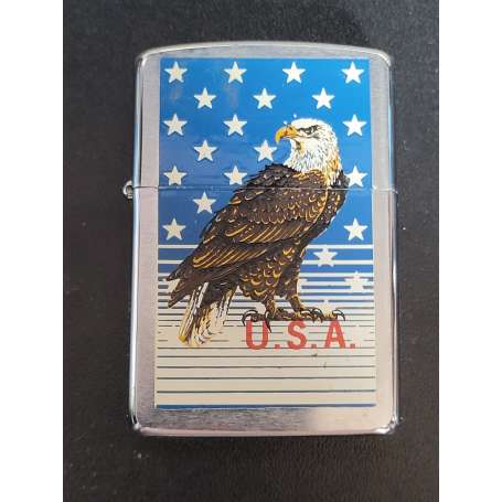 Zippo 2 USA Aigle Pygargue Couleur Etoile Etats-Unis Total Mars 1990 Entièrement neuf