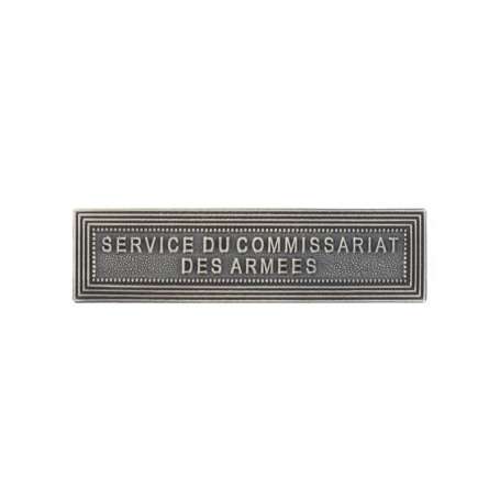 Agrafe Médaille Service du Commissariat des Armées Argent