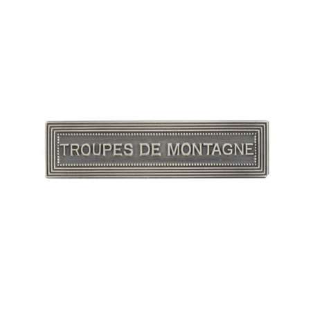 Agrafe Médaille Troupes de Montagne Argent